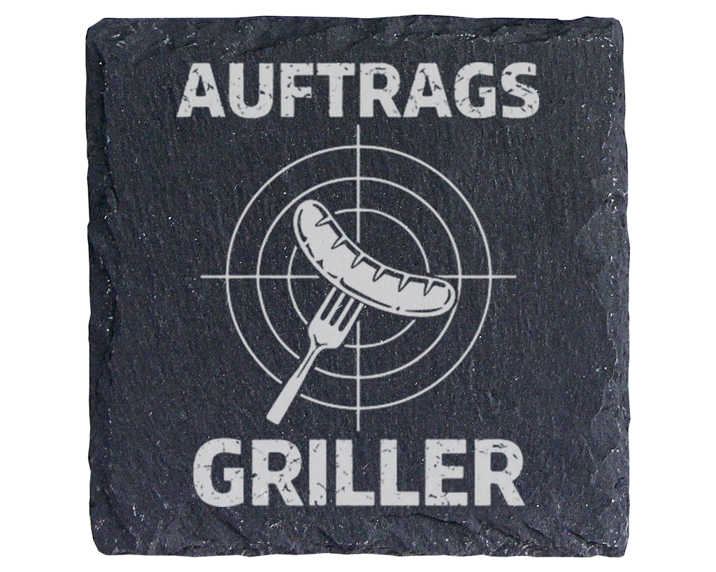 Schiefertafel Untersetzer Auftrags Griller Grillmeister Geschenk für M – Bild 1