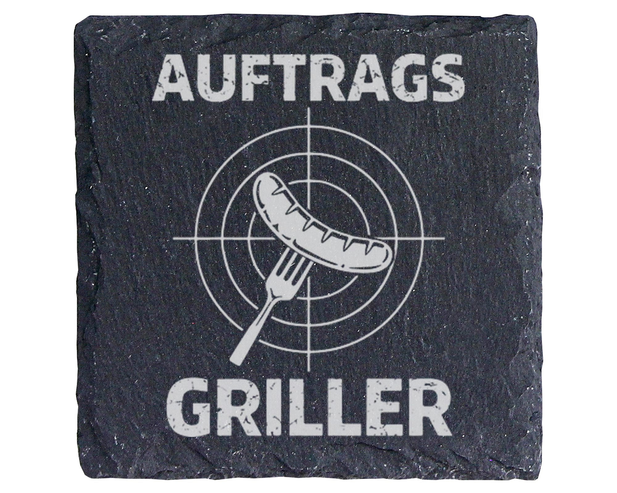 Schiefertafel Untersetzer Auftrags Griller Grillmeister Geschenk für M – Bild 1