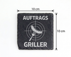 Schiefertafel Untersetzer Auftrags Griller Grillmeister Geschenk für M – Bild 4