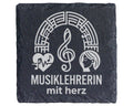 Schiefer Untersetzer Musiklehrerin Mit Herz - Geschenk für Musikerin N – Bild 1