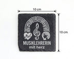 Schiefer Untersetzer Musiklehrerin Mit Herz - Geschenk für Musikerin N – Bild 4