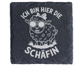 Schiefer Untersetzer Schaf mit Sonnenbrille Ich Bin Hier Die Schäfin - – Bild 1
