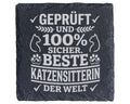 Schiefer Untersetzer Beste Katzensitterin Der Welt - Geschenk Für Tier – Bild 1