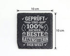 Schiefer Untersetzer Beste Katzensitterin Der Welt - Geschenk Für Tier – Bild 4