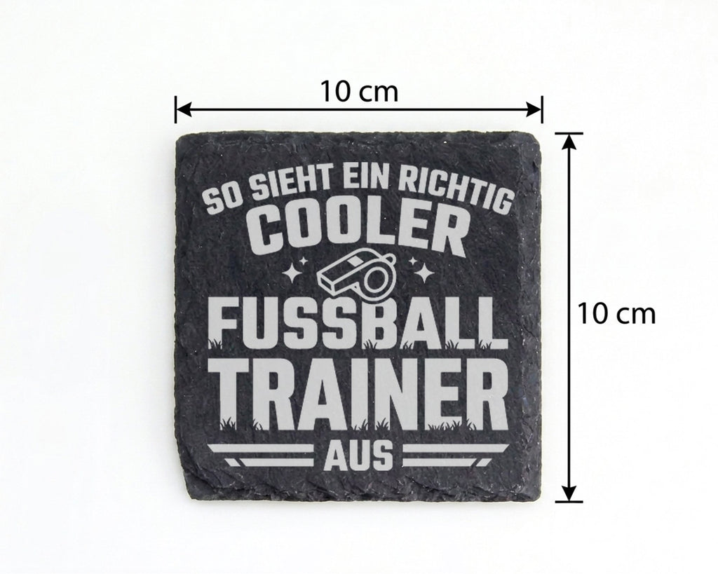 Schiefer Untersetzer Cooler Fussball Trainer Spruch So Sieht Ein Richt – Bild 4