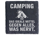 Schiefer Untersetzer Camping Das Ideale Mittel Gegen Nervt - Geschenk  – Bild 1