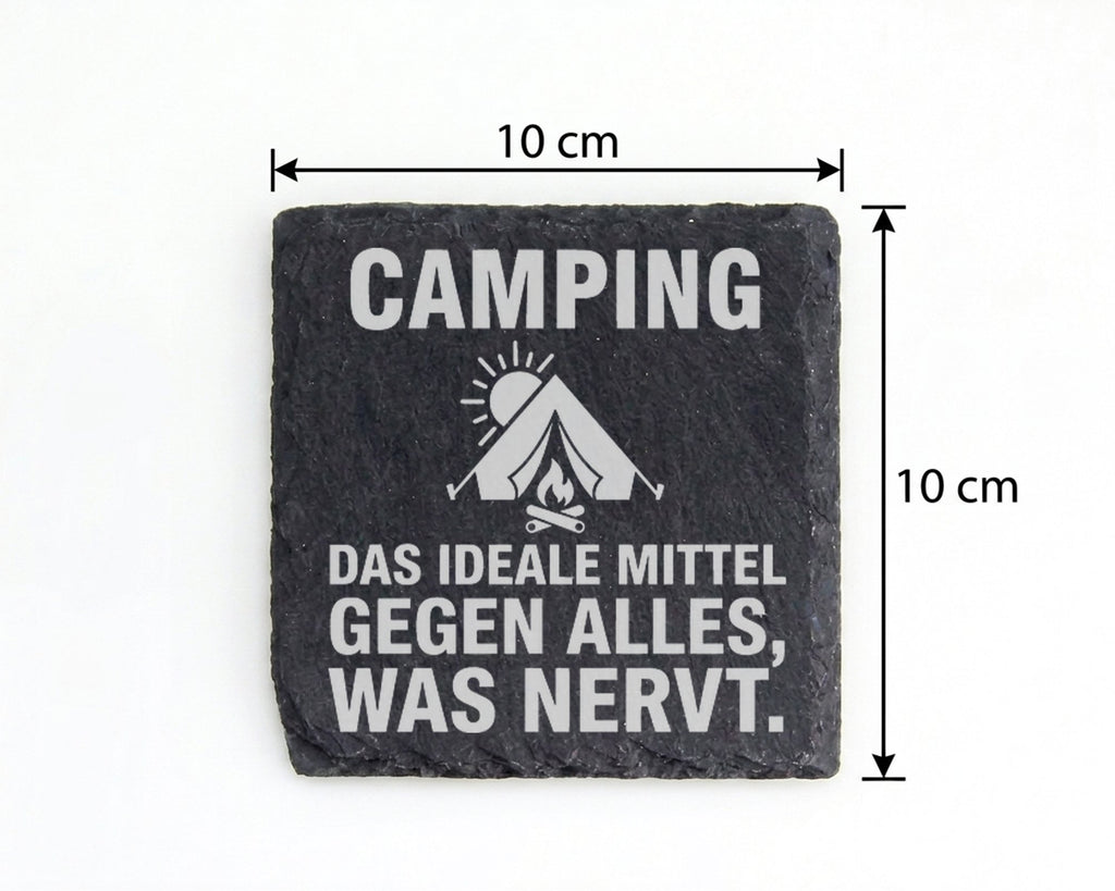 Schiefer Untersetzer Camping Das Ideale Mittel Gegen Nervt - Geschenk  – Bild 4