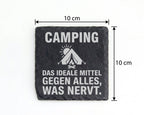 Schiefer Untersetzer Camping Das Ideale Mittel Gegen Nervt - Geschenk  – Bild 4