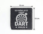 Schiefer Untersetzer Dartscheibe Ich Wäre Jetzt Lieber Spielen - Gesch – Bild 4