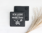 Schiefertafel Untersetzer Geschenk Ehemann Grillen Spruch für Grillmei – Bild 2
