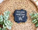 Schiefertafel Untersetzer Geschenk Ehemann Grillen Spruch für Grillmei – Bild 3