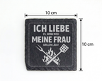 Schiefertafel Untersetzer Geschenk Ehemann Grillen Spruch für Grillmei – Bild 4
