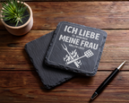 Schiefertafel Untersetzer Geschenk Ehemann Grillen Spruch für Grillmei – Bild 5