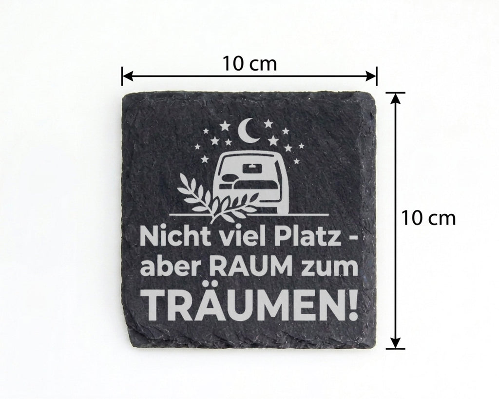Schiefer Untersetzer Camper Nicht Viel Platz Aber Raum Zum Träumen - G – Bild 4