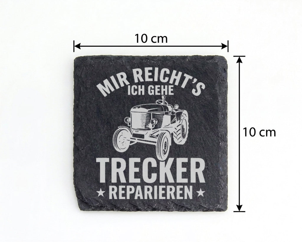 Schiefer Untersetzer Trecker Mir Reichts Ich Gehe Reparieren - Geschen – Bild 4