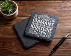 Schiefer Untersetzer Diamant In Einer Welt Voller Klosteine - Lustiges – Bild 5