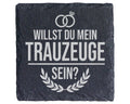 Schiefer Untersetzer Willst Du Mein Trauzeuge Sein - Geschenk für Brud – Bild 1