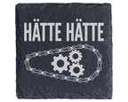 Schiefer Untersetzer Hätte Fahrradkette Spruch - Lustiges Geschenk für – Bild 1
