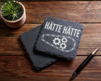 Schiefer Untersetzer Hätte Fahrradkette Spruch - Lustiges Geschenk für – Bild 5