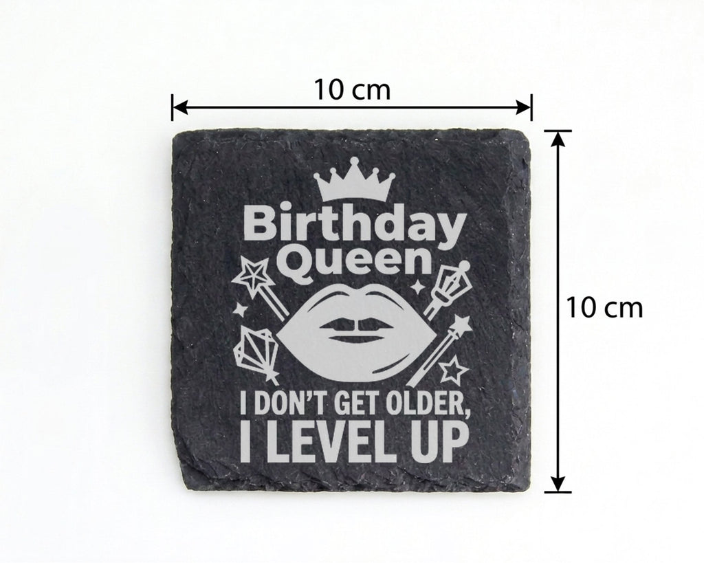 Schiefer Untersetzer Birthday Queen Level Up - Lustiges Geschenk fuer  – Bild 4