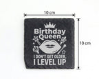 Schiefer Untersetzer Birthday Queen Level Up - Lustiges Geschenk fuer  – Bild 4