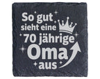 Schiefer Untersetzer So Gut Sieht Eine 70 Jährige Oma Aus - Geschenk F – Bild 1