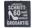 Schiefer Untersetzer 60 Jahre Absolut Großartig - Geschenk für Frau zu – Bild 1