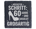 Schiefer Untersetzer 60 Jahre Absolut Großartig - Geschenk für Frau zu – Bild 1