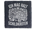 Schiefer Untersetzer Schildkröte Ich Mag Halt - Geschenk für Tierfreun – Bild 1