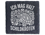 Schiefer Untersetzer Schildkröte Ich Mag Halt - Geschenk für Tierfreun – Bild 1