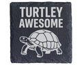 Schiefer Untersetzer Schildkröte Turtley Awesome - Lustiges Geschenk f – Bild 1