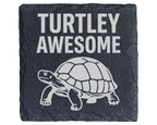 Schiefer Untersetzer Schildkröte Turtley Awesome - Lustiges Geschenk f – Bild 1