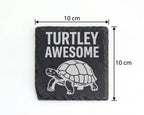 Schiefer Untersetzer Schildkröte Turtley Awesome - Lustiges Geschenk f – Bild 4