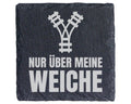 Schiefer Untersetzer Eisenbahn Nur Über Meine Weiche - Lustiges Gesche – Bild 1