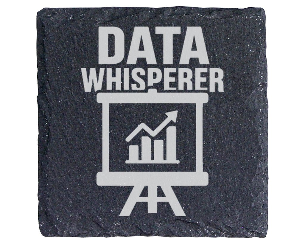 Schiefer Untersetzer Data Whisperer Diagramm - Geschenk für Analysten  – Bild 1