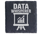 Schiefer Untersetzer Data Whisperer Diagramm - Geschenk für Analysten  – Bild 1