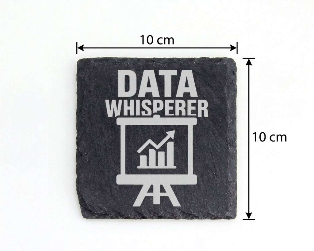 Schiefer Untersetzer Data Whisperer Diagramm - Geschenk für Analysten  – Bild 4