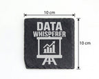 Schiefer Untersetzer Data Whisperer Diagramm - Geschenk für Analysten  – Bild 4