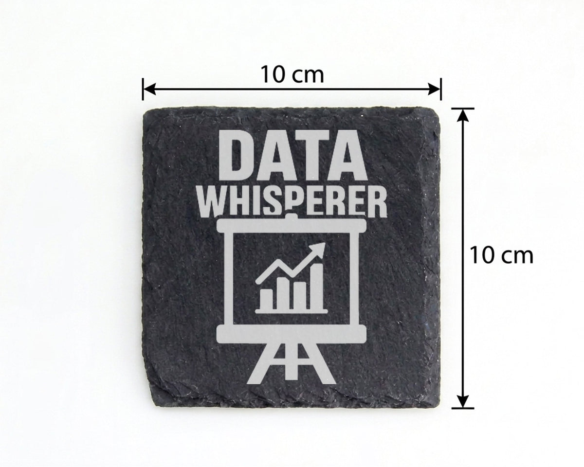 Schiefer Untersetzer Data Whisperer Diagramm - Geschenk für Analysten  – Bild 4