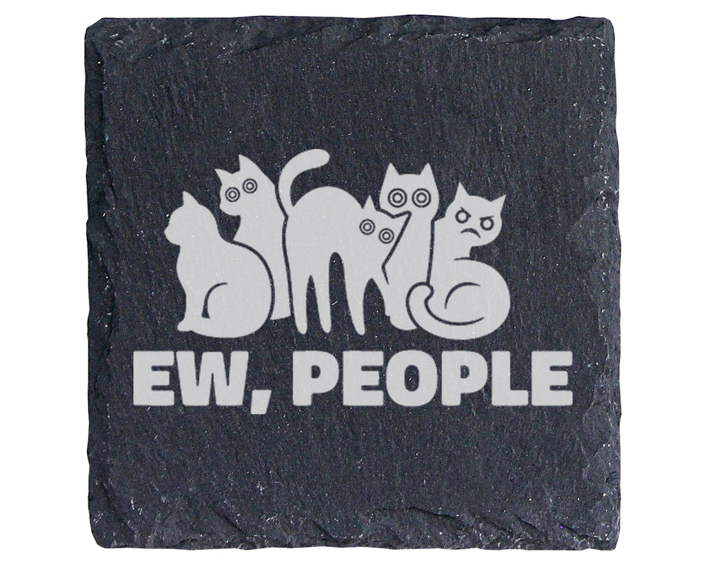Schiefer Untersetzer Schwarze Katzen Ew People Spruch - Lustiges Gesch – Bild 1