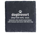 Schiefer Untersetzer Dogtrovert Definition - Geschenk für Hundebesitze – Bild 1