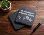 Schiefer Untersetzer Natürliche Intelligenz Spruch - Lustiges Geschenk – Bild 5