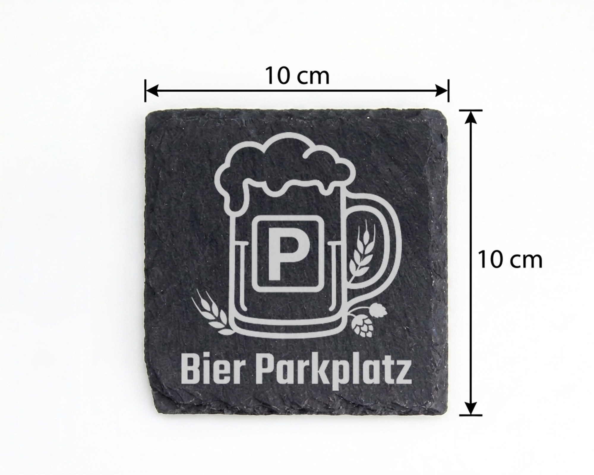 Schiefertafel Untersetzer Bier Parkplatz lustiges Geschenk für Biertri – Bild 4