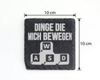 Schiefer Untersetzer Wasd Tasten Dinge Die Mich Bewegen - Geschenk Für – Bild 4