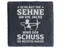 Schiefer Untersetzer Bogenschütze Lustiger Spruch Sehne Jacke - Gesche – Bild 1