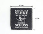 Schiefer Untersetzer Bogenschütze Lustiger Spruch Sehne Jacke - Gesche – Bild 4