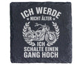 Schiefer Untersetzer Motorrad Nicht Älter Gang Hoch - Lustiges Geschen – Bild 1