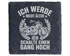 Schiefer Untersetzer Motorrad Nicht Älter Gang Hoch - Lustiges Geschen – Bild 1
