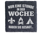 Schiefer Untersetzer Pfadfinder Nur Eine Stunde Woche Gesagt - Geschen – Bild 1