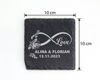 Schiefertafel Untersetzer personalisiert Hochzeit Geschenk mit Namen u – Bild 4